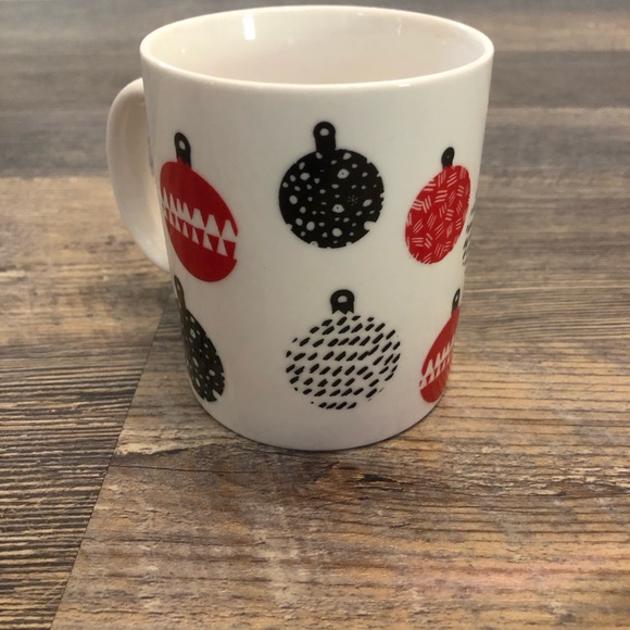 Starbucks Coffee Mug "Ornaments" Black Red 12 oz - Picture 5 of 8